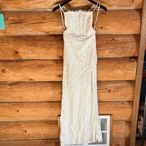 Lulu's Infinite Love Story Lace Maxi Dress XS